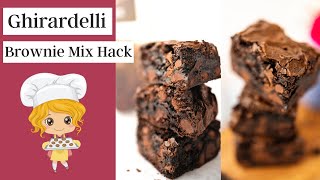 Ghirardelli dark chocolate brownies  BROWNIE MIX RECIPES  Ghirardelli brownies [upl. by Wolsniw]