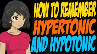 How to Remember Hypertonic and Hypotonic [upl. by Oralie890]