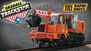 Gradall TrackStar Rapid Drive Rail Machine MOW Option [upl. by Annawik]