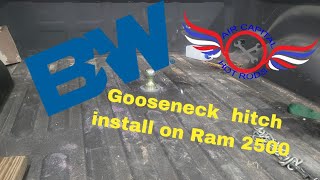 BampW Gooseneck Turnover Ball Hitch install on 2013 Ram 2500 [upl. by Grous]