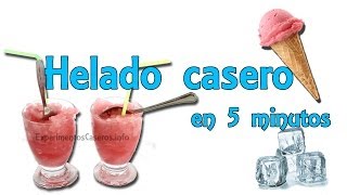 Cómo hacer helado casero en menos de 5 minutos Experimentos Caseros [upl. by Enilarac]