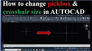 How to change pickbox and crosshair size in AutoCAD Cursor settings in AutoCAD [upl. by Annoeik]