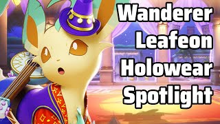 Wanderer Style Leafeon  HolowearSkin Spotlight Pokémon UNITE [upl. by Brantley]