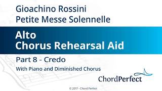 Rossinis Petite Messe Solennelle Part 8  Credo  Alto Chorus Rehearsal Aid [upl. by Akeimat]