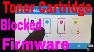 HP Color LaserJet Pro MFP M454 M479 NonHP Chip Detected toner cartridge blocked by printer firmware [upl. by Nattirb]