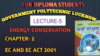 EC ACT 2001 energy conservation act 2001 lecture 5 chapter2 Energy conservation and EC act 2001 [upl. by Namaj]