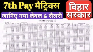 7th Pay Commission Pay Matrix for Bihar State Government Employees amp Pensioners Bihar 7thPay Rules [upl. by Macur]