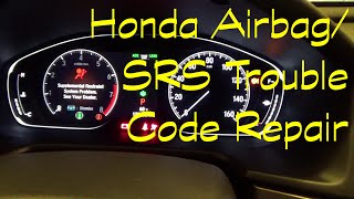 Repair of Honda Accord AirbagSRS Trouble Code B00D514 OpenShort in Airbag Indicator [upl. by Morel376]