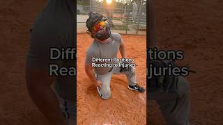 Different Positions Reacting to Injuries 🤣 baseball comedy injury sports viral [upl. by Idnyl]