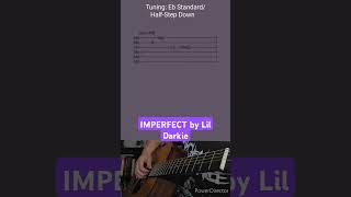 IMPERFECT by Lil Darkie Acoustic Guitar Tab shorts [upl. by Nanny]