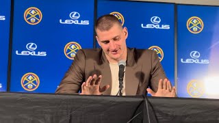 Nikola Jokic full presser after Nuggets beat Clippers 111108 [upl. by Lewap911]