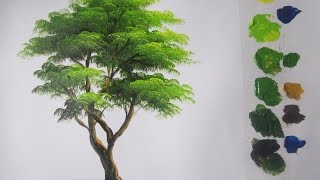 How to paint a tree in Acrylics lesson 5 [upl. by Sena]