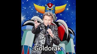 Nouveauté  Johnny Hallyday Générique de Goldorak IA Cover CCorcy 2023 [upl. by Grove]