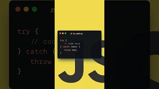 Beginner JS Tutorial try catch exception shorts javascript [upl. by Assirral]