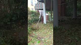 Clearing Ivy🌱🌿🌴From Overgrown Porch w Weed Eater [upl. by Gentille]