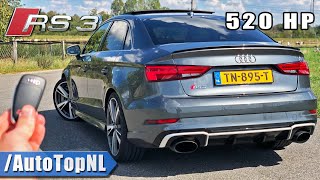 520HP Audi RS3 Sedan REVIEW on AUTOBAHN NO SPEED LIMIT by AutoTopNL [upl. by Gavin]