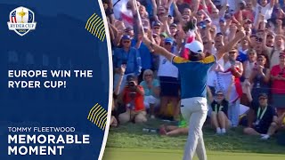 Tommy Fleetwood Wins the Ryder Cup for Europe  2023 Ryder Cup [upl. by Wallach879]