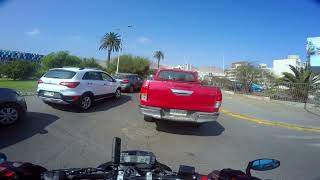 Paseo matutino en moto con una GOPRO 4 BLACK en 4k un día feriado por la costa de ANTOFAGASTA [upl. by Airekat]