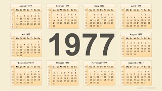 Kalender 1977 [upl. by Ecirtal]