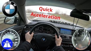 BMW F01 730d STAGE 2 320HP TOP SPEED GERMAN AUTOBAHN TEST DRIVE 4K MAX ACCELERATION [upl. by Hsur655]