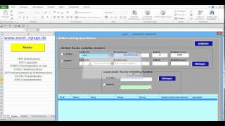 2Lagerverwaltungsprogramm Artikelkonten und Lagerplatzkonten Excel VBA Programmierung [upl. by Imelda]