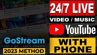 How To Live Stream 247 on YouTube with Gostream App  Livestream Pre Recorded Videos Facebook [upl. by Erny]