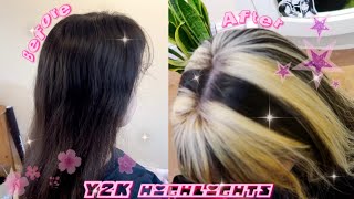 I bleached my sister’s hair  DIY chunky highlights ୨୧ [upl. by Ahtiuqal195]