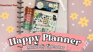 Happy Planner Monthly Planning  Decorating the April Monthly Calendar  Big Vertical Happy Planner [upl. by Seaver874]