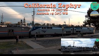 Amtrak California Zephyr 609 and 507 at Roseville CA  11092023 [upl. by Mayne]