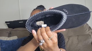 Ugg Tasman Slippers Black dhgate haul [upl. by Kiran]