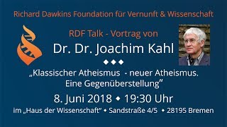 RDF Talk  Joachim Kahl Klassischer Atheismus neuer Atheismus [upl. by Hans]