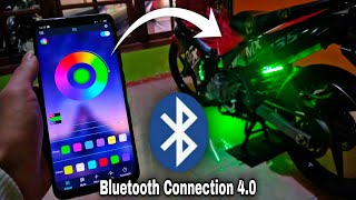 Motorcycle led light RGB installing  with bluetooth connection controlling [upl. by Vipul]