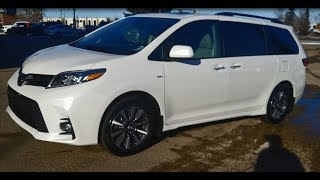 2018 Toyota Sienna XLE AWD in Blizzard Pearl review of features and demostration [upl. by Rubin]