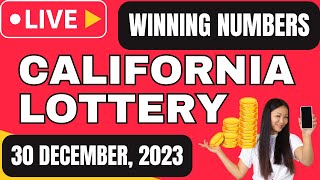 California Evening Lottery Drawing Results  30 Dec 2023  Daily 3  Fantasy 5  SuperLotto Plus [upl. by Otrebire997]