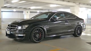 MY NEW 2012 MERCEDES C63 AMG  Walkaround Soundcheck amp Quick Night POV Drive [upl. by Leamiba929]