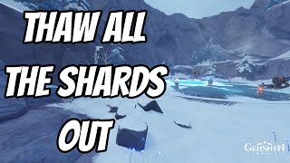 How to quotThaw all the Shards Outquot in Genshin Impact  In The Mountains Quest Guide [upl. by Allecnirp824]