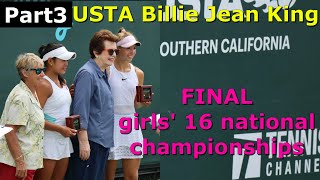 Part3 USTA girls 16 national championships Christina Lyutova vs Anita Tu USTA tennis 2023 [upl. by Ecertal974]