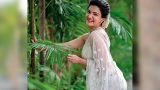 Honey Rose In Transparent Off White Saree [upl. by Hcirdla112]