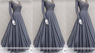 umbrella gown cuttinglong frock dress cutting stitchingfloor length gown ki cuttingfrock gown cut [upl. by Annahsirhc33]