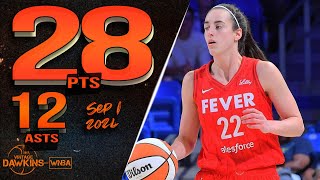 Caitlin Clark Drops 28 Pts x 12 Asts vs Wings 🔥  September 1 2024 [upl. by Reni455]