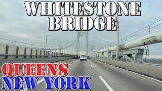 Whitestone Bridge  Queens to The Bronx  New York City  4K Infrastructure Drive [upl. by Seilenna]