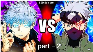 🔥 Gojo VS Kakashi 🔥 Full fight part 2 anime naruto kakashi gojo animeedit jujutsukaisen [upl. by Melton]