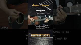 Imagine  John Lennon  EASY Guitar Tutorial with Chords  Lyrics  Guitar Lessons chordgitar [upl. by Atalya786]