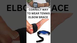 Wear your Elbow brace right ✅️ tenniselbowelbowbrace DrKinjalParmarPT [upl. by Menzies]