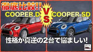 ミニ5ドアクーパーDとSDを徹底比較！性格が真逆で面白い！違いを解説します。 [upl. by Fagen]