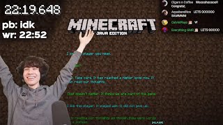 I got the 119 Minecraft Speedrun World Record [upl. by Ellenad132]