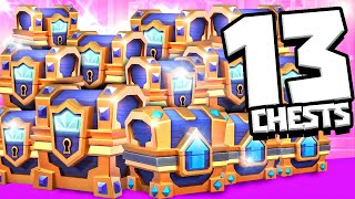 OPENING 13 NEW CHESTS in CLASH ROYALE [upl. by Eeroc72]