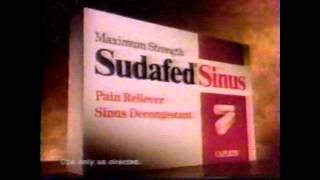 1993 Sudafed Sinus Commercial [upl. by Wanfried]