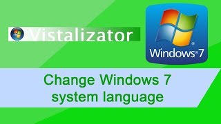 Vistalizator install language WINDOWS 7  VISTA [upl. by Lerad637]