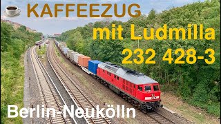 JABOBS KAFFEEZUG MIT LUDMILLA 232 4283 in BerlinNeukölln an der Oderstraße am 25 Juli 2022 [upl. by Peder]